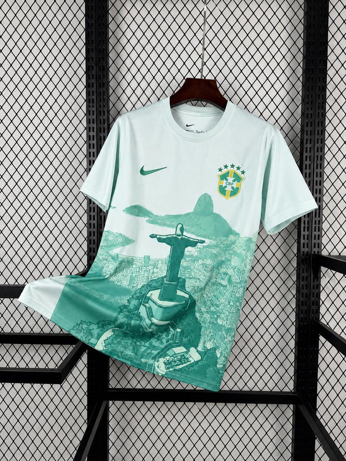 Maillot Seleção – Édition Cristo Redentor | Été 2026 - XS / Vert / Unisexe